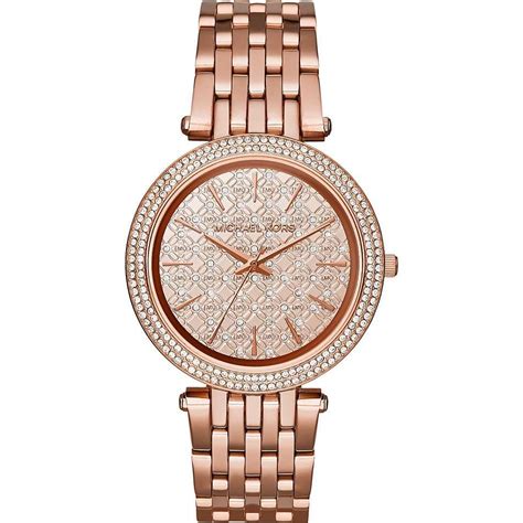 rosegold uhr damen schwarz michael kors|michael kors mini rose gold.